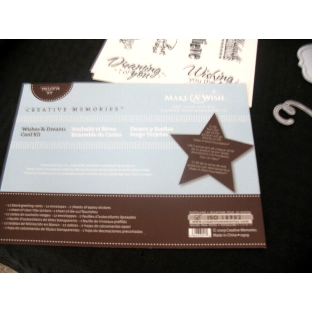 Creative Memories Wishes & Dreams Card Kit And Star Struck Accent Pack